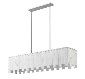 Z-Lite - 345-49L-PN - Seven Light Linear Chandelier - Viviana - Polished Nickel