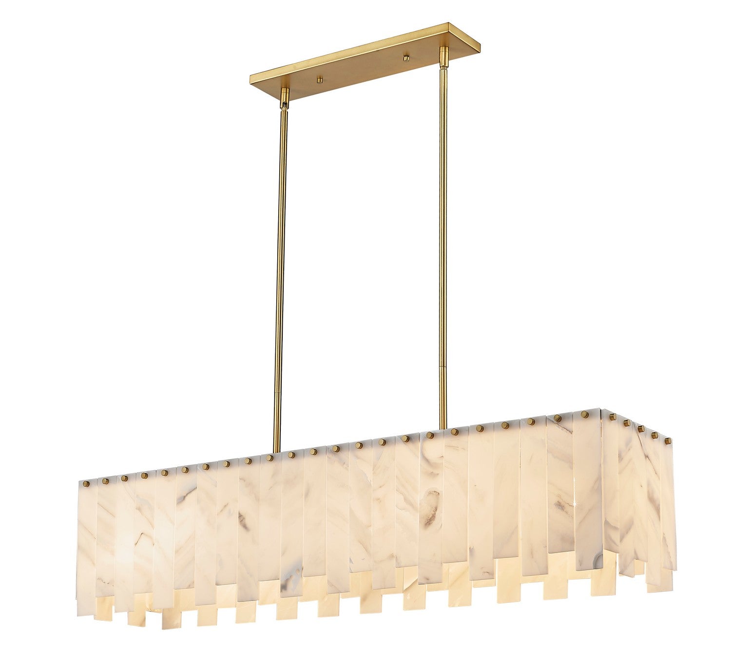 Z-Lite - 345-49L-RB - Seven Light Linear Chandelier - Viviana - Rubbed Brass