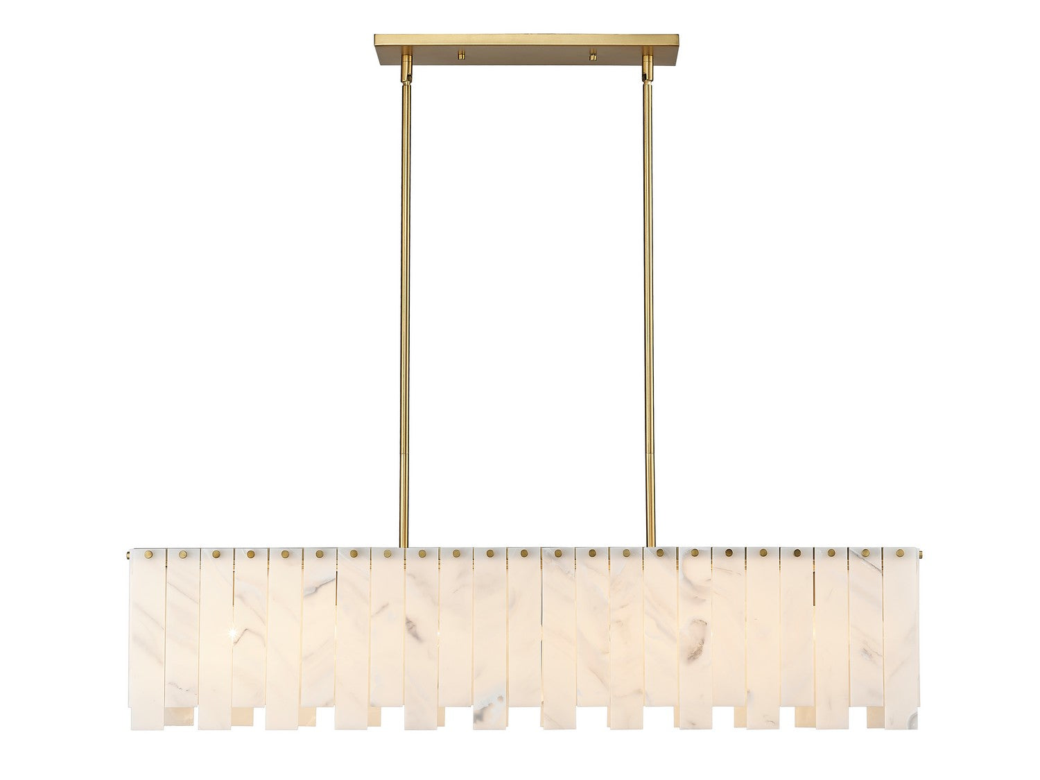 Z-Lite - 345-49L-RB - Seven Light Linear Chandelier - Viviana - Rubbed Brass