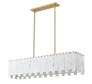 Z-Lite - 345-49L-RB - Seven Light Linear Chandelier - Viviana - Rubbed Brass