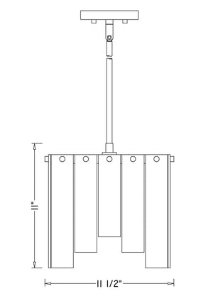 Z-Lite - 345P12-PN - One Light Pendant - Viviana - Polished Nickel