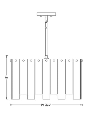 Z-Lite - 345P20-PN - Eight Light Chandelier - Viviana - Polished Nickel