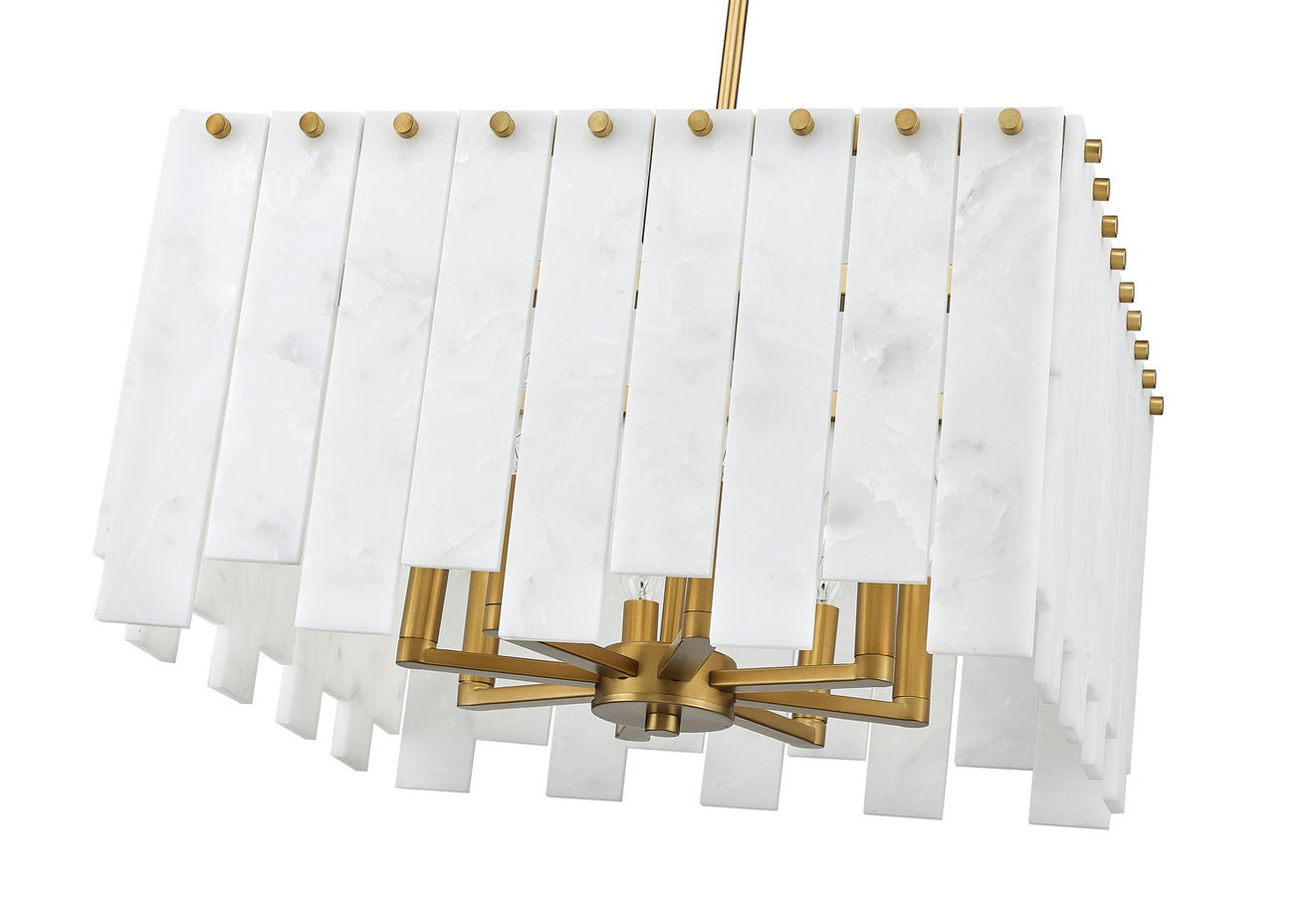 Z-Lite - 345P20-RB - Eight Light Chandelier - Viviana - Rubbed Brass