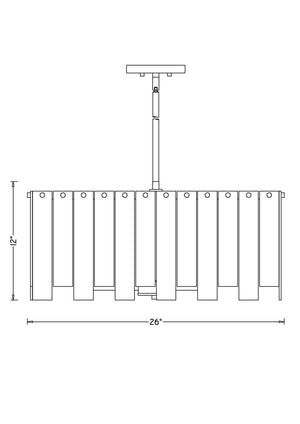 Z-Lite - 345P26-PN - Eight Light Chandelier - Viviana - Polished Nickel