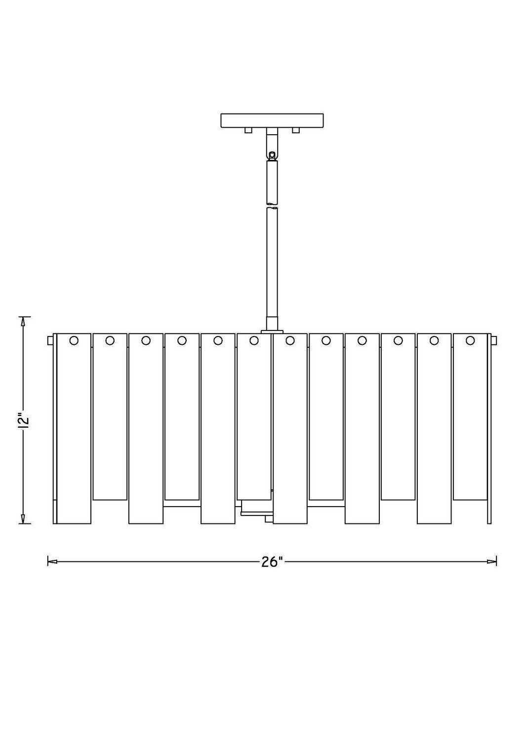 Z-Lite - 345P26-RB - Eight Light Chandelier - Viviana - Rubbed Brass