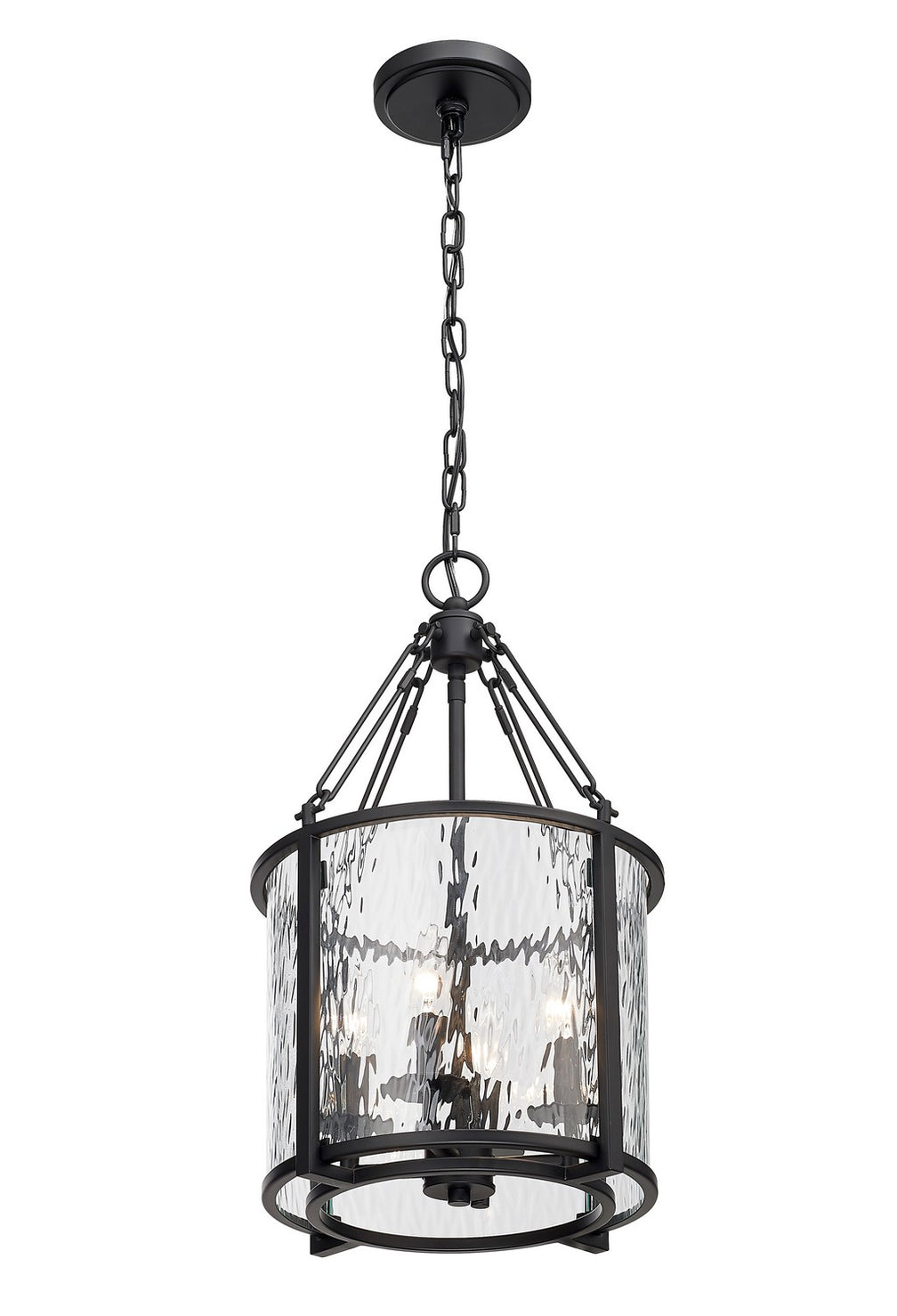 Z-Lite - 346P12-MB - Four Light Pendant - Barrington - Matte Black