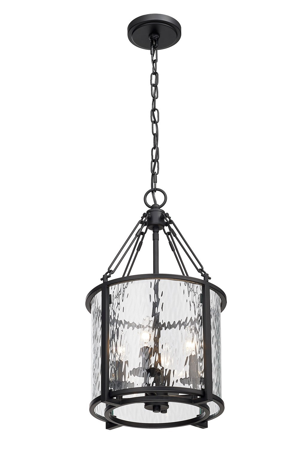 Z-Lite - 346P12-MB - Four Light Pendant - Barrington - Matte Black