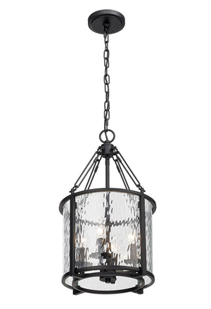 Z-Lite - 346P12-MB - Four Light Pendant - Barrington - Matte Black