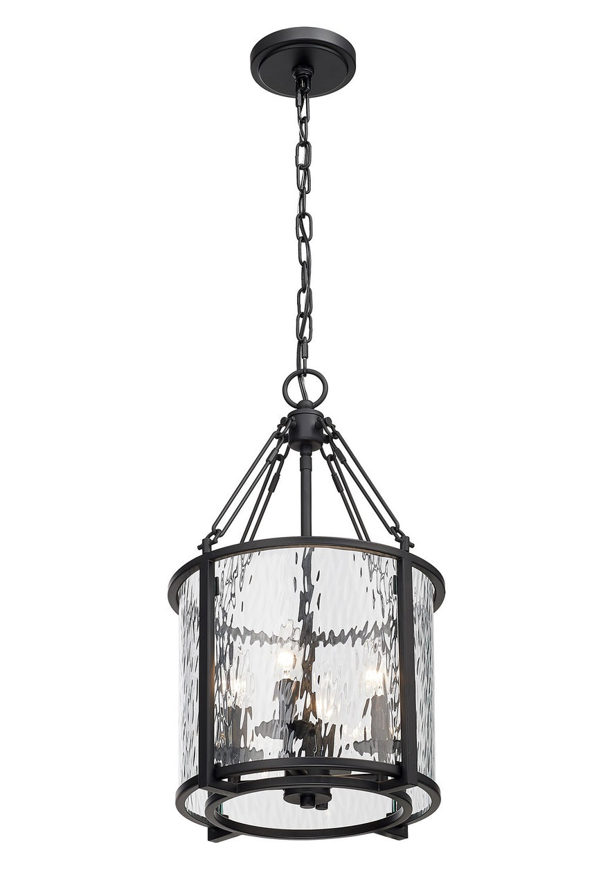 Z-Lite - 346P12-MB - Four Light Pendant - Barrington - Matte Black