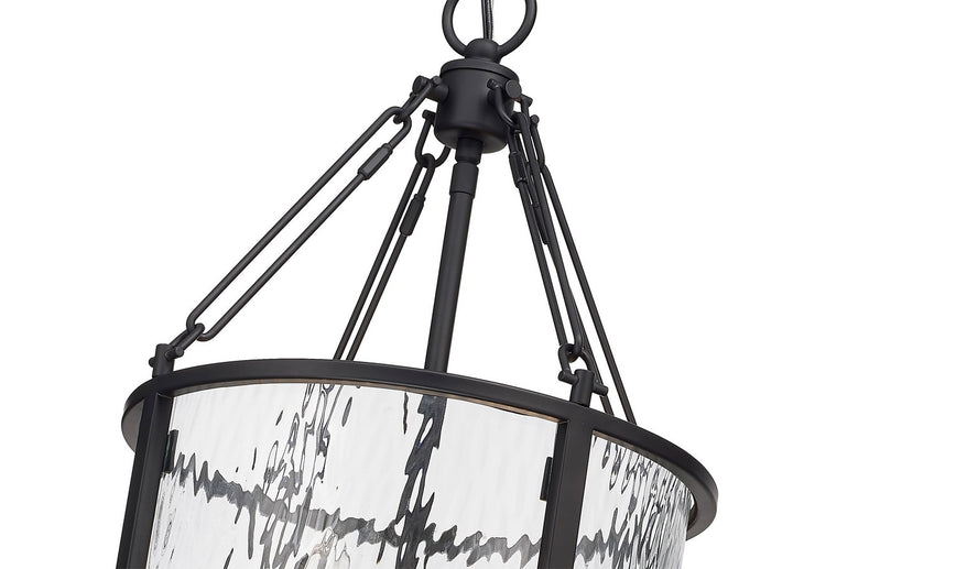 Z-Lite - 346P12-MB - Four Light Pendant - Barrington - Matte Black