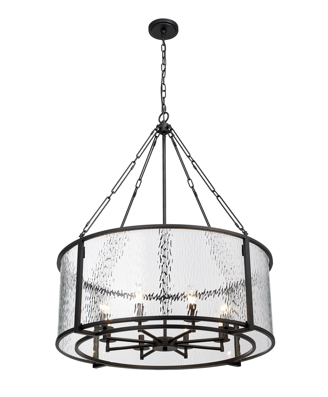 Z-Lite - 346P32-MB - Eight Light Chandelier - Barrington - Matte Black