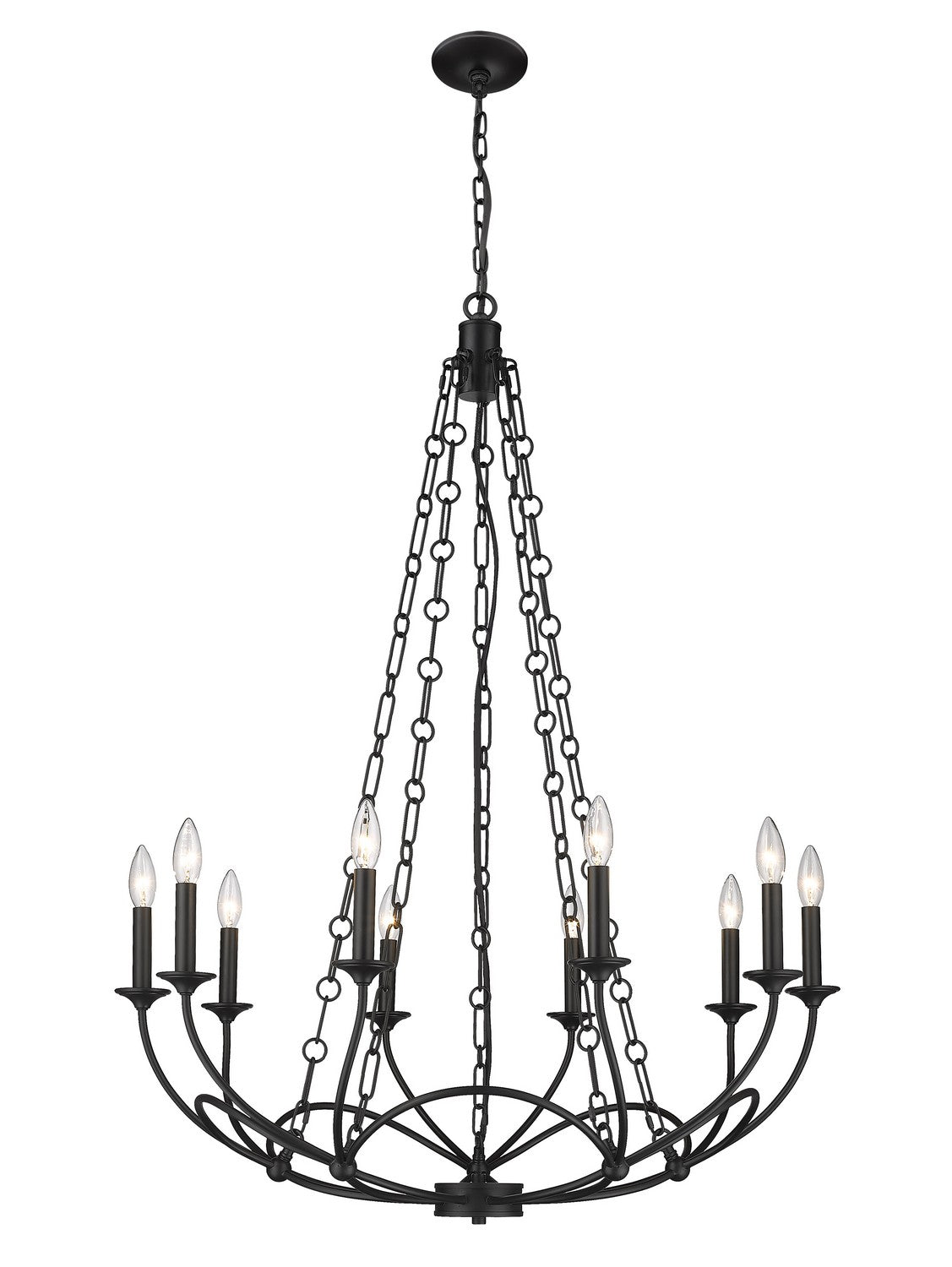 Z-Lite - 3500-10MB - Ten Light Chandelier - Arabella - Matte Black