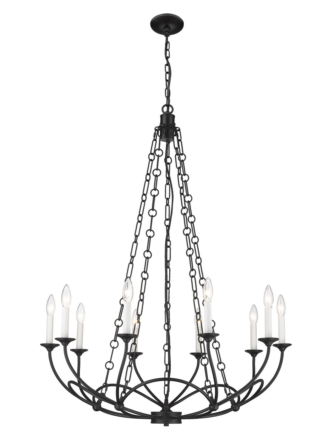 Z-Lite - 3500-10MB - Ten Light Chandelier - Arabella - Matte Black