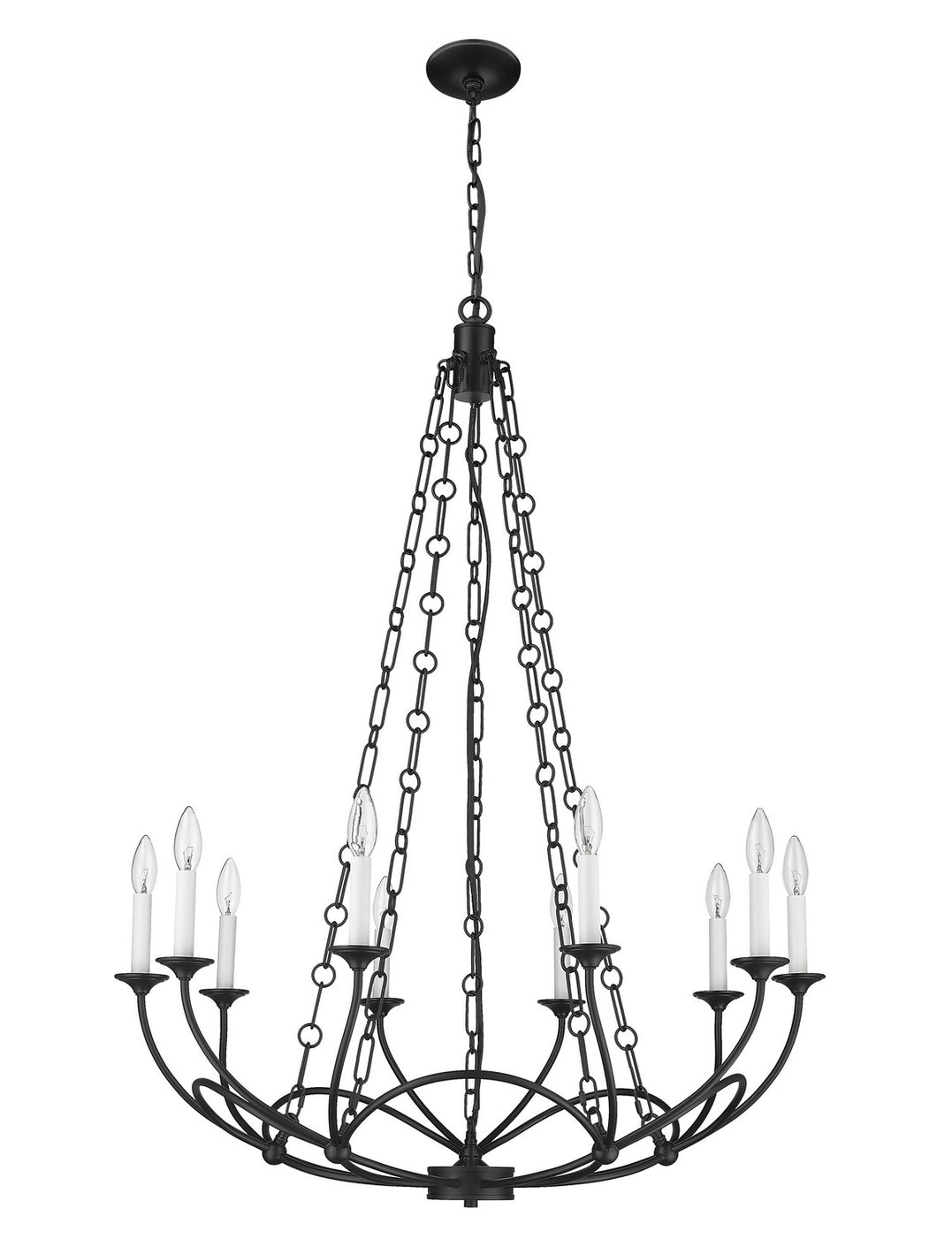 Z-Lite - 3500-10MB - Ten Light Chandelier - Arabella - Matte Black