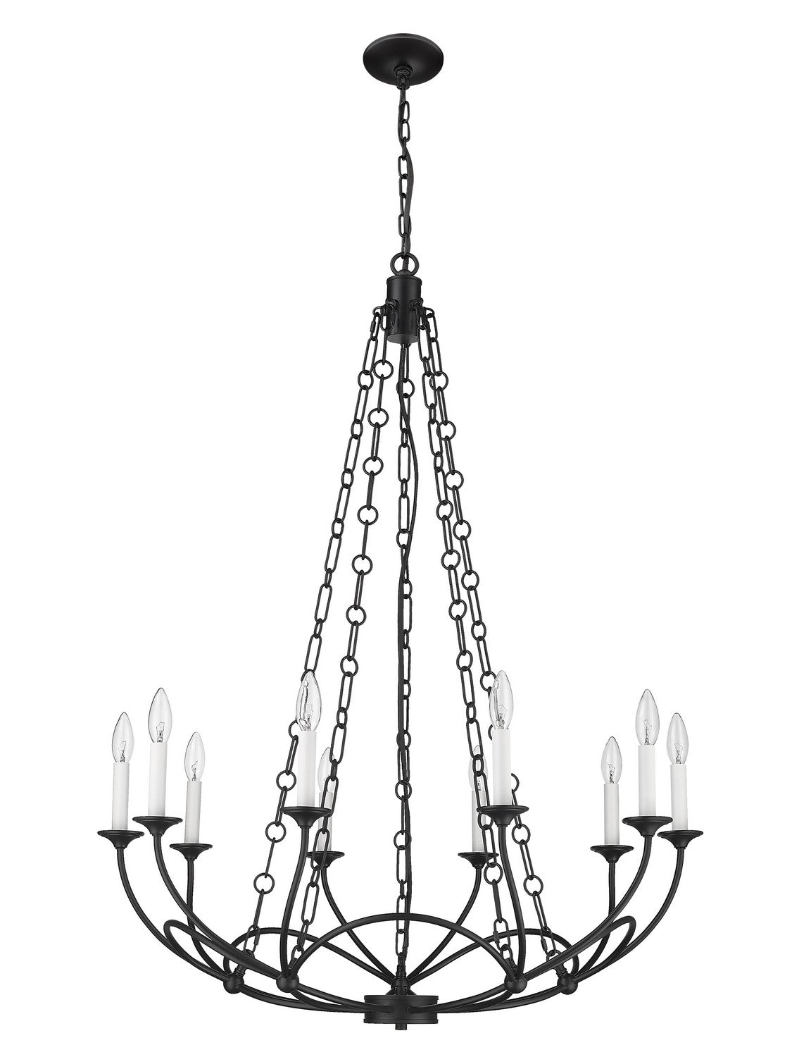 Z-Lite - 3500-10MB - Ten Light Chandelier - Arabella - Matte Black