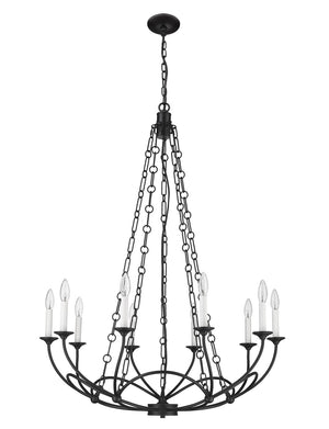 Z-Lite - 3500-10MB - Ten Light Chandelier - Arabella - Matte Black