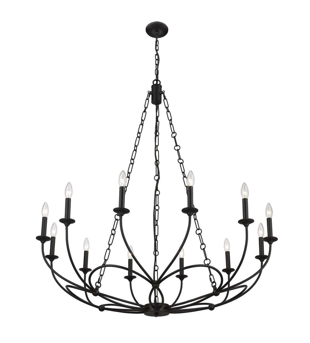 Z-Lite - 3500-12MB - 12 Light Chandelier - Arabella - Matte Black