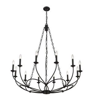 Z-Lite - 3500-12MB - 12 Light Chandelier - Arabella - Matte Black