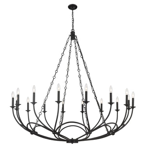 Z-Lite - 3500-16MB - 16 Light Chandelier - Arabella - Matte Black