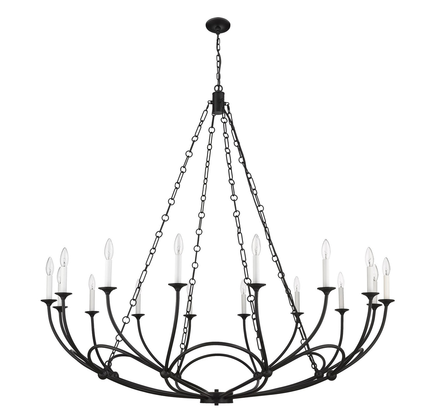 Z-Lite - 3500-16MB - 16 Light Chandelier - Arabella - Matte Black