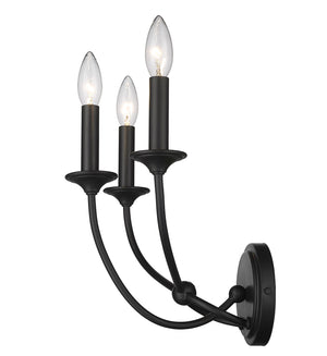 Z-Lite - 3500-3S-MB - Three Light Wall Sconce - Arabella - Matte Black