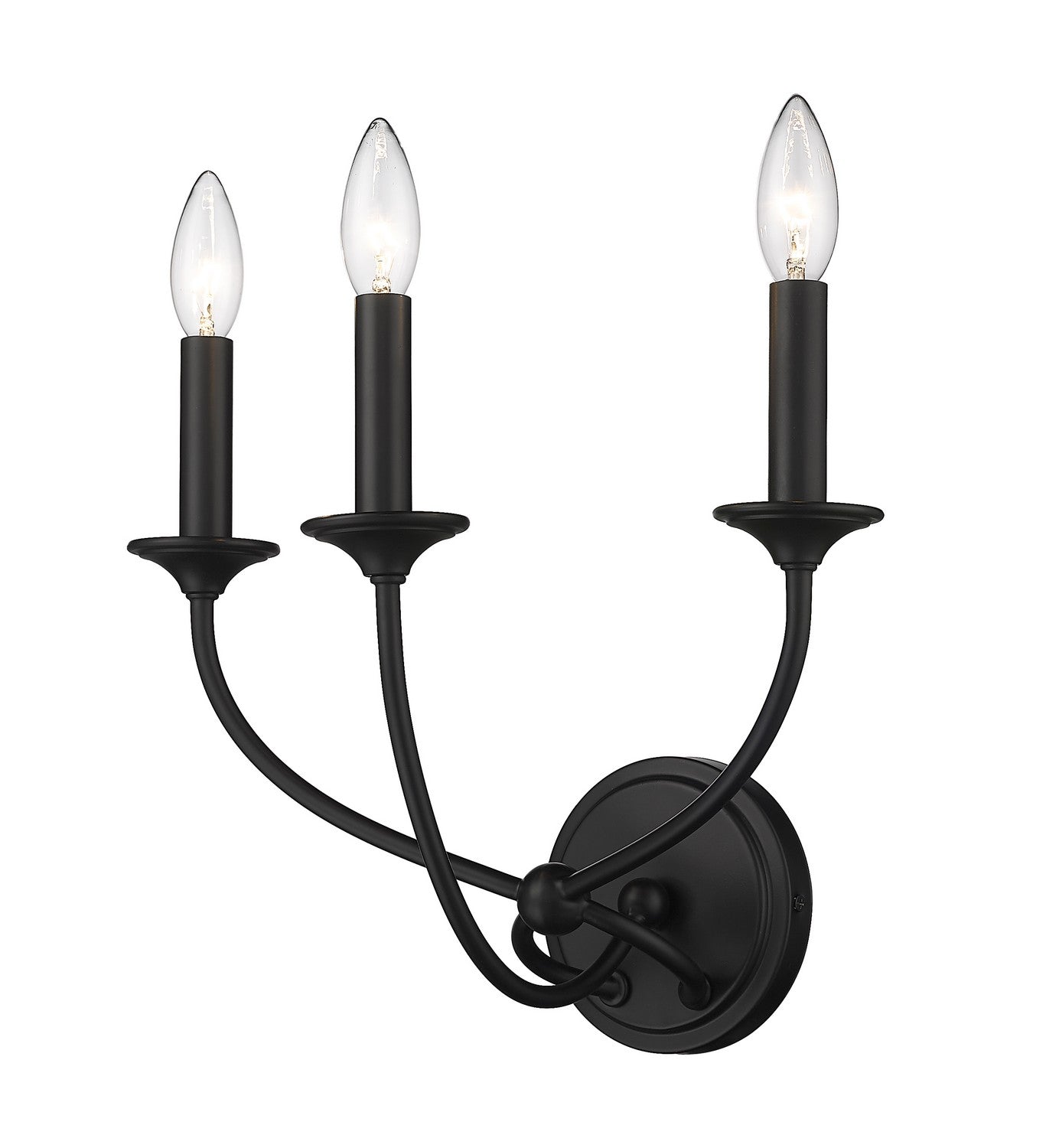 Z-Lite - 3500-3S-MB - Three Light Wall Sconce - Arabella - Matte Black