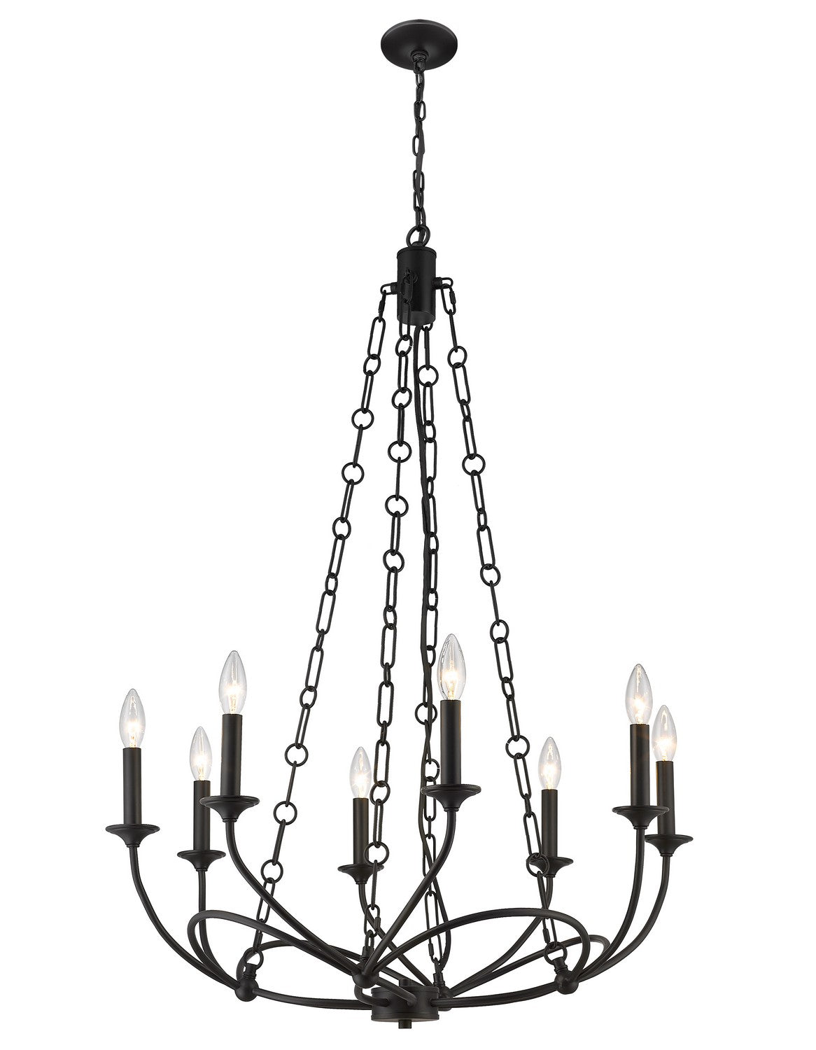 Z-Lite - 3500-8MB - Eight Light Chandelier - Arabella - Matte Black