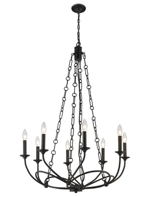 Z-Lite - 3500-8MB - Eight Light Chandelier - Arabella - Matte Black