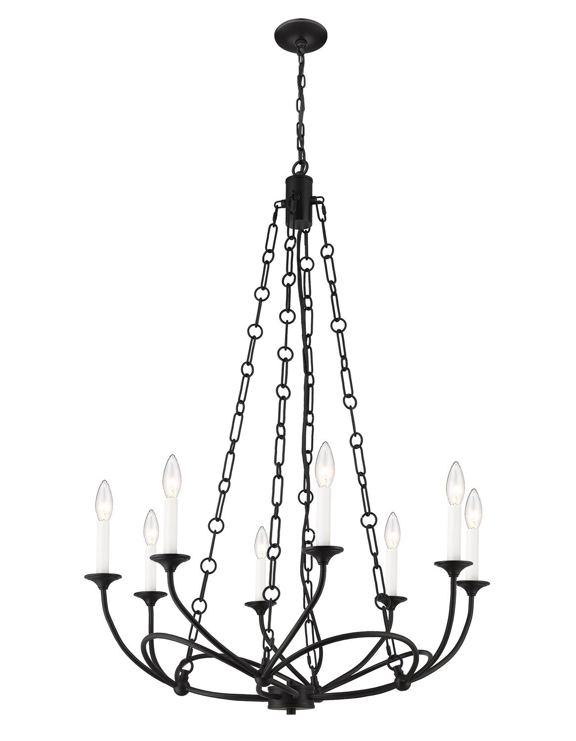 Z-Lite - 3500-8MB - Eight Light Chandelier - Arabella - Matte Black