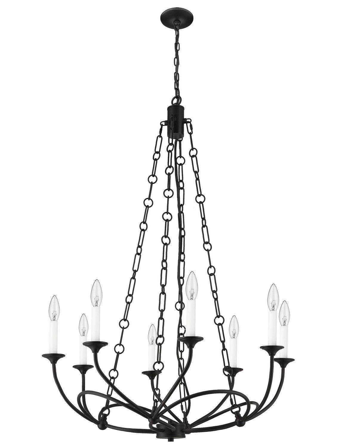 Z-Lite - 3500-8MB - Eight Light Chandelier - Arabella - Matte Black