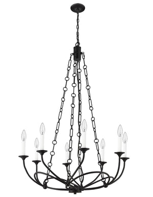 Z-Lite - 3500-8MB - Eight Light Chandelier - Arabella - Matte Black