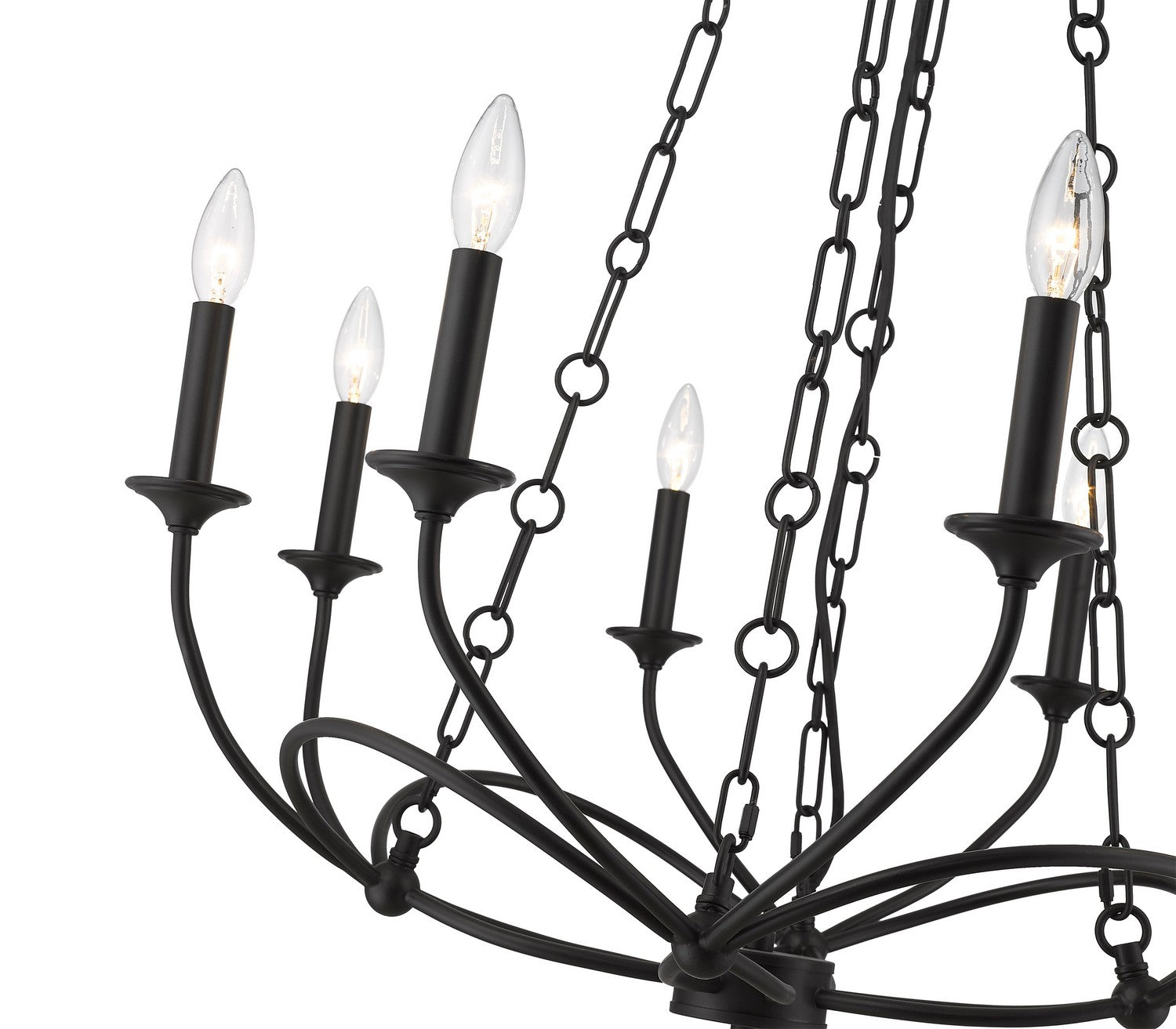 Z-Lite - 3500-8MB - Eight Light Chandelier - Arabella - Matte Black