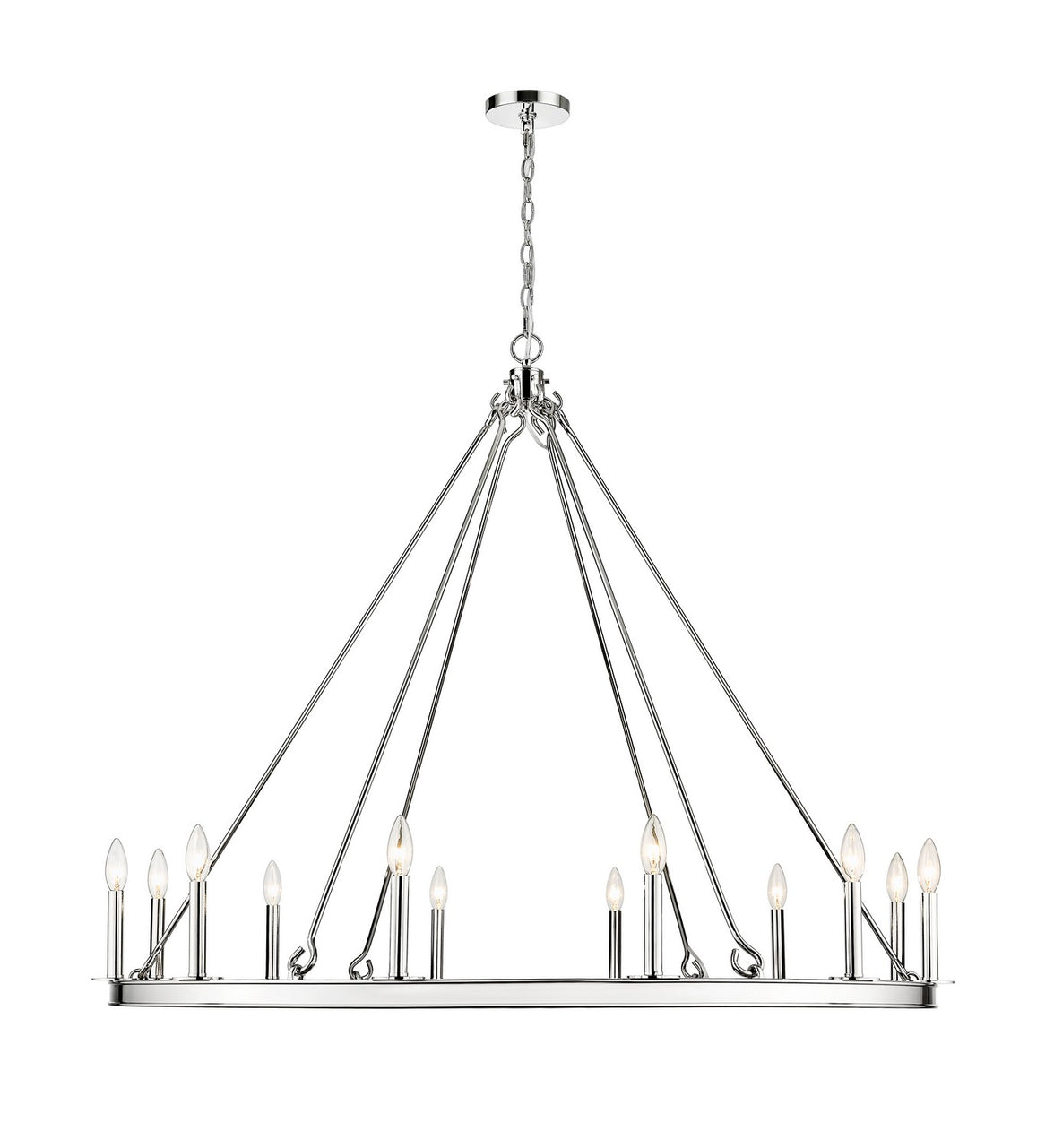 Z-Lite - 482R-12PN - 12 Light Chandelier - Barclay - Polished Nickel