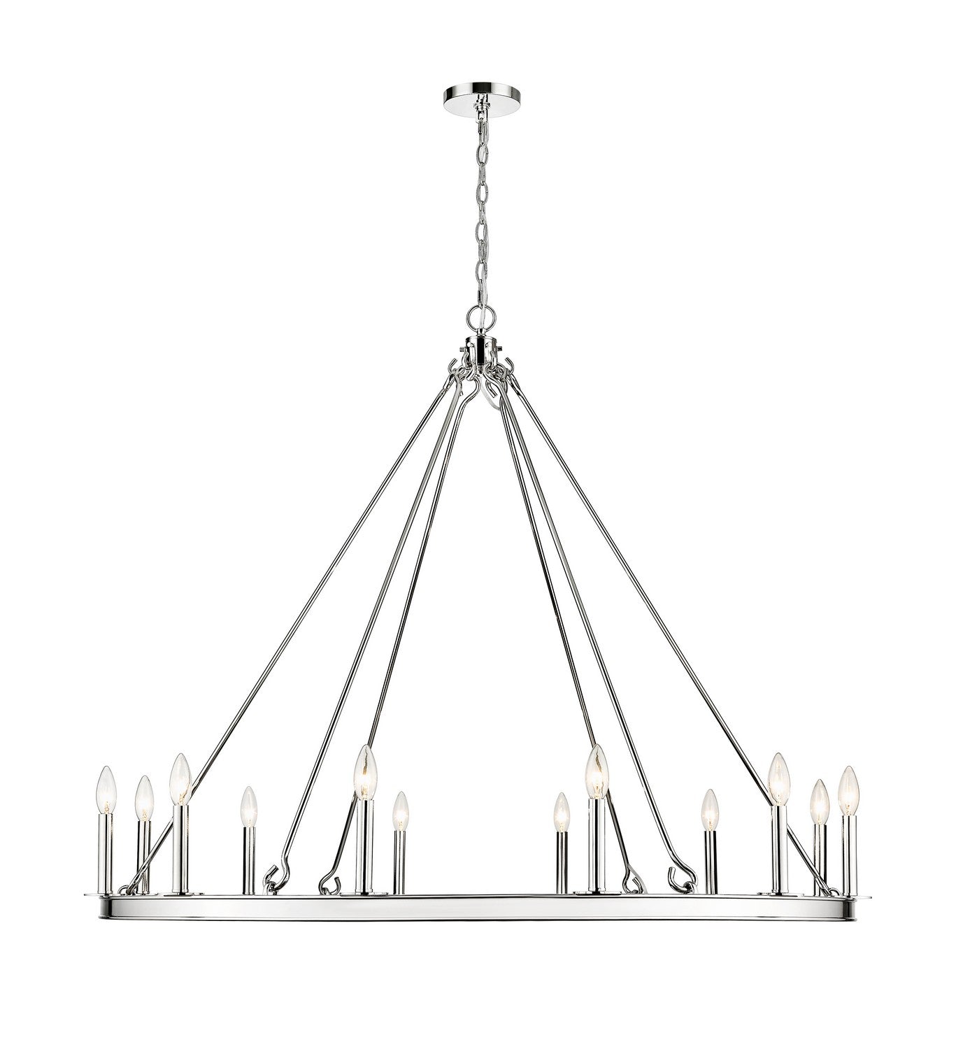 Z-Lite - 482R-12PN - 12 Light Chandelier - Barclay - Polished Nickel