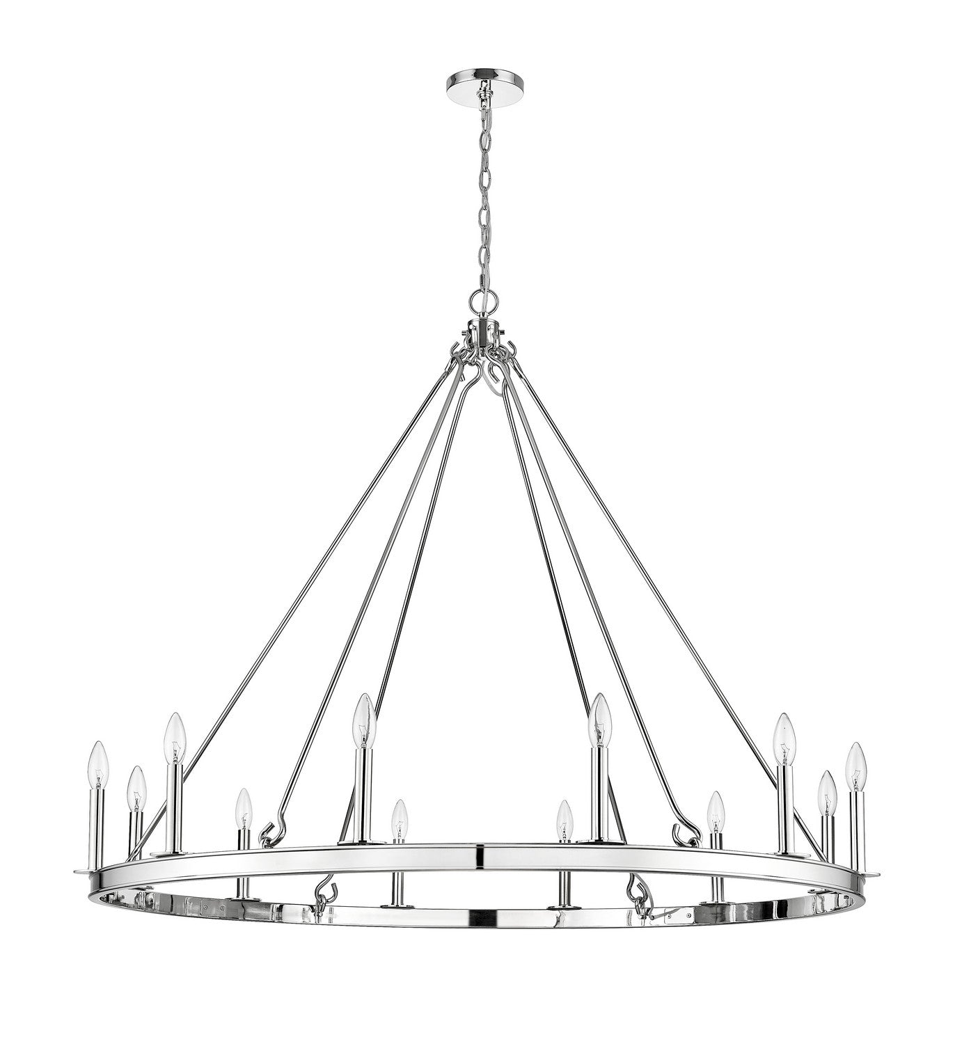 Z-Lite - 482R-12PN - 12 Light Chandelier - Barclay - Polished Nickel