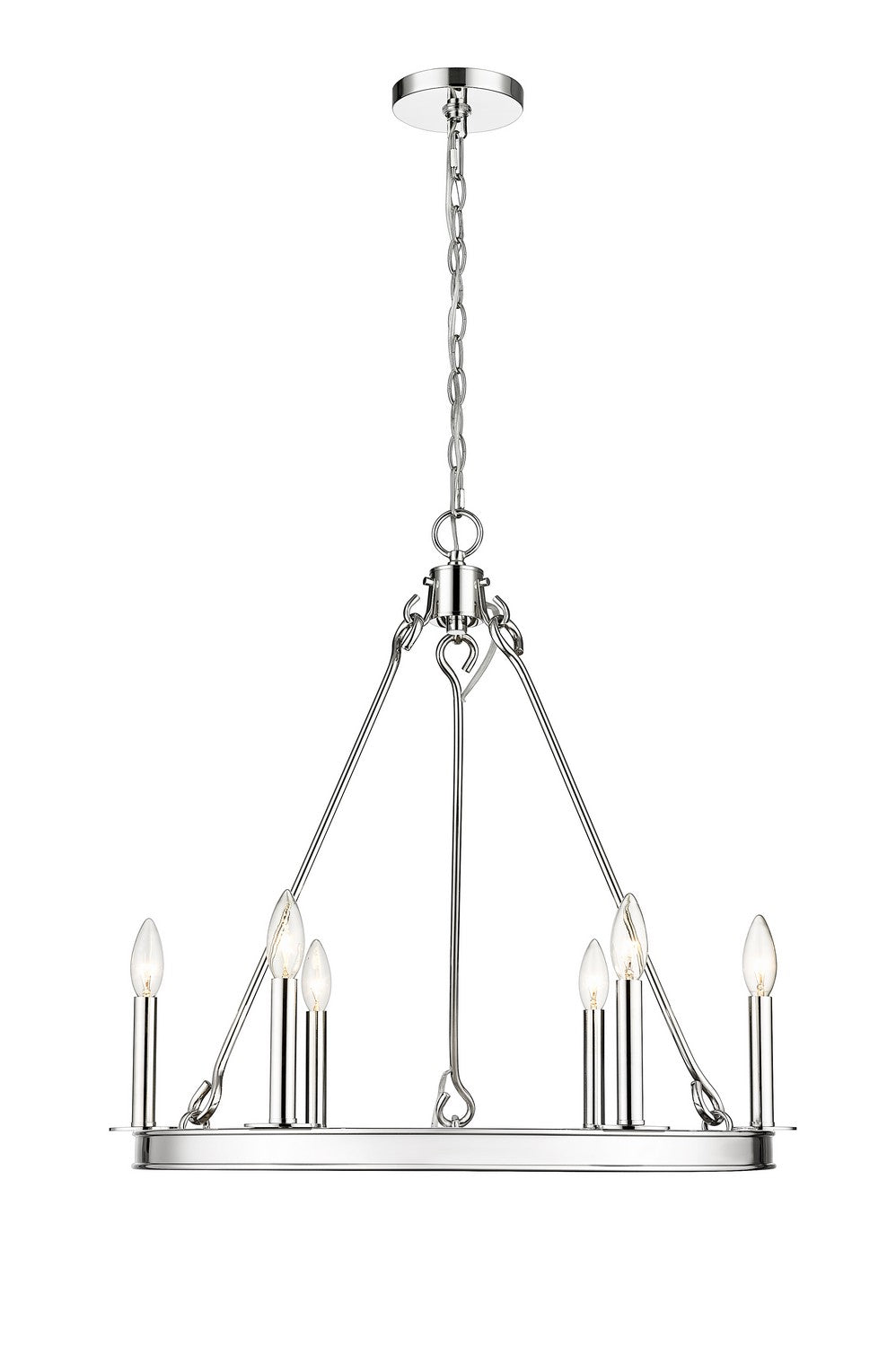 Z-Lite - 482R-6PN - Six Light Chandelier - Barclay - Polished Nickel