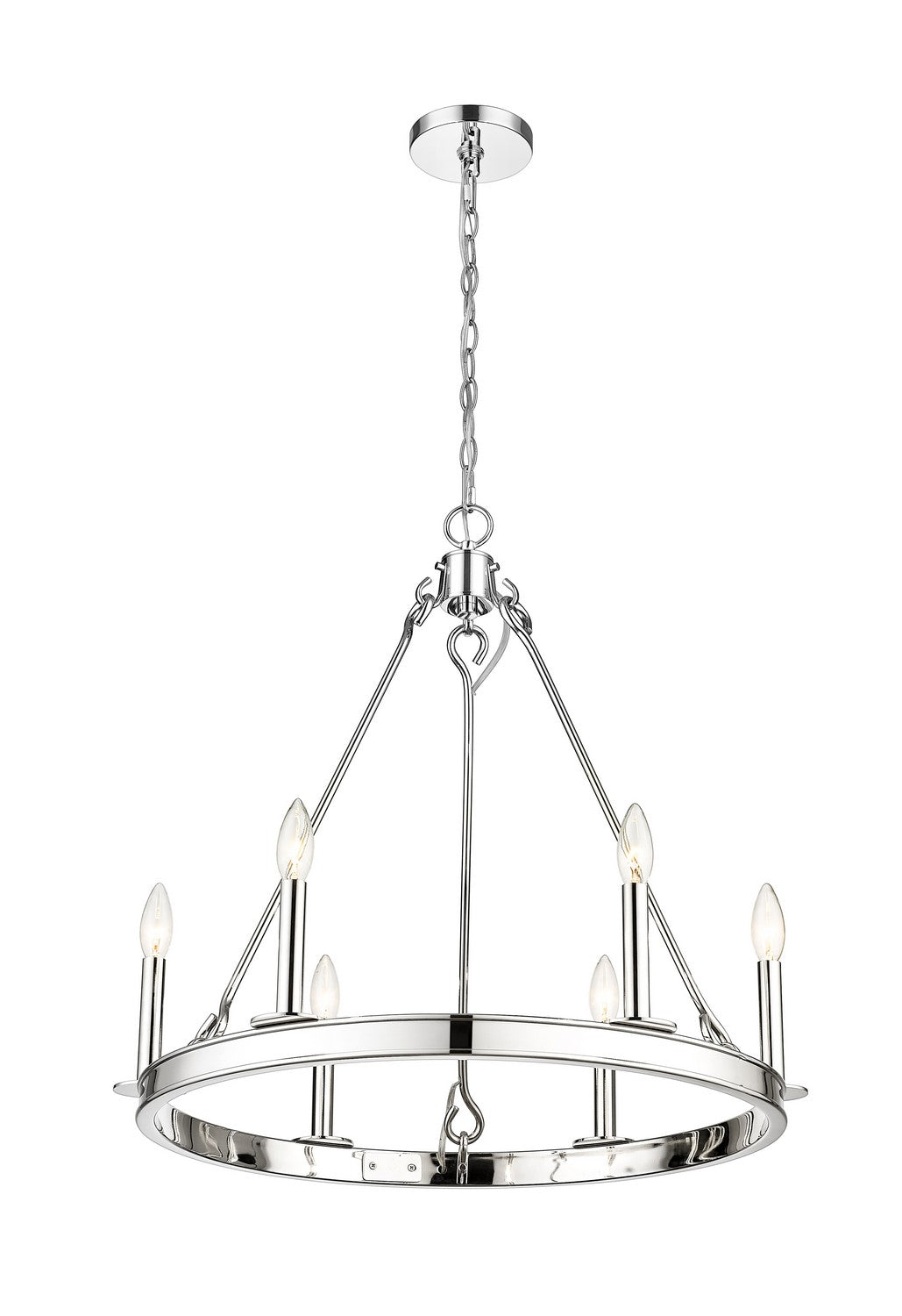 Z-Lite - 482R-6PN - Six Light Chandelier - Barclay - Polished Nickel