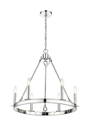 Z-Lite - 482R-6PN - Six Light Chandelier - Barclay - Polished Nickel