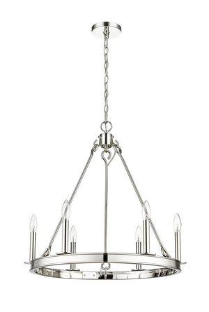 Z-Lite - 482R-6PN - Six Light Chandelier - Barclay - Polished Nickel