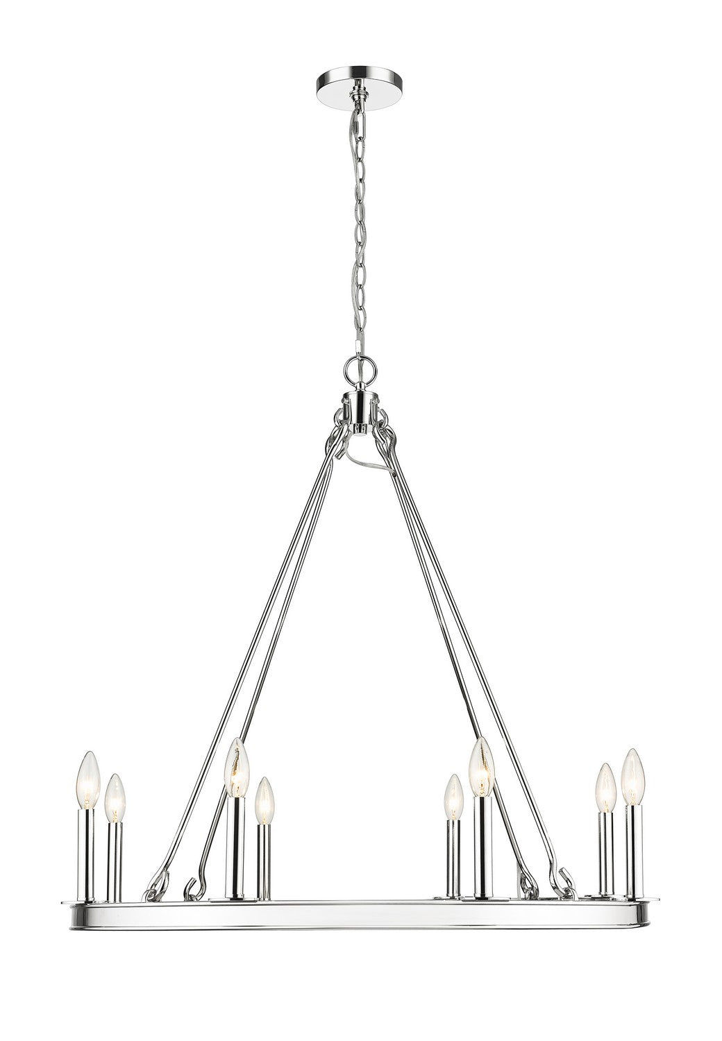 Z-Lite - 482R-8PN - Eight Light Chandelier - Barclay - Polished Nickel