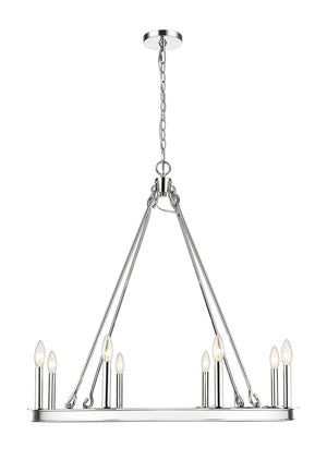 Z-Lite - 482R-8PN - Eight Light Chandelier - Barclay - Polished Nickel