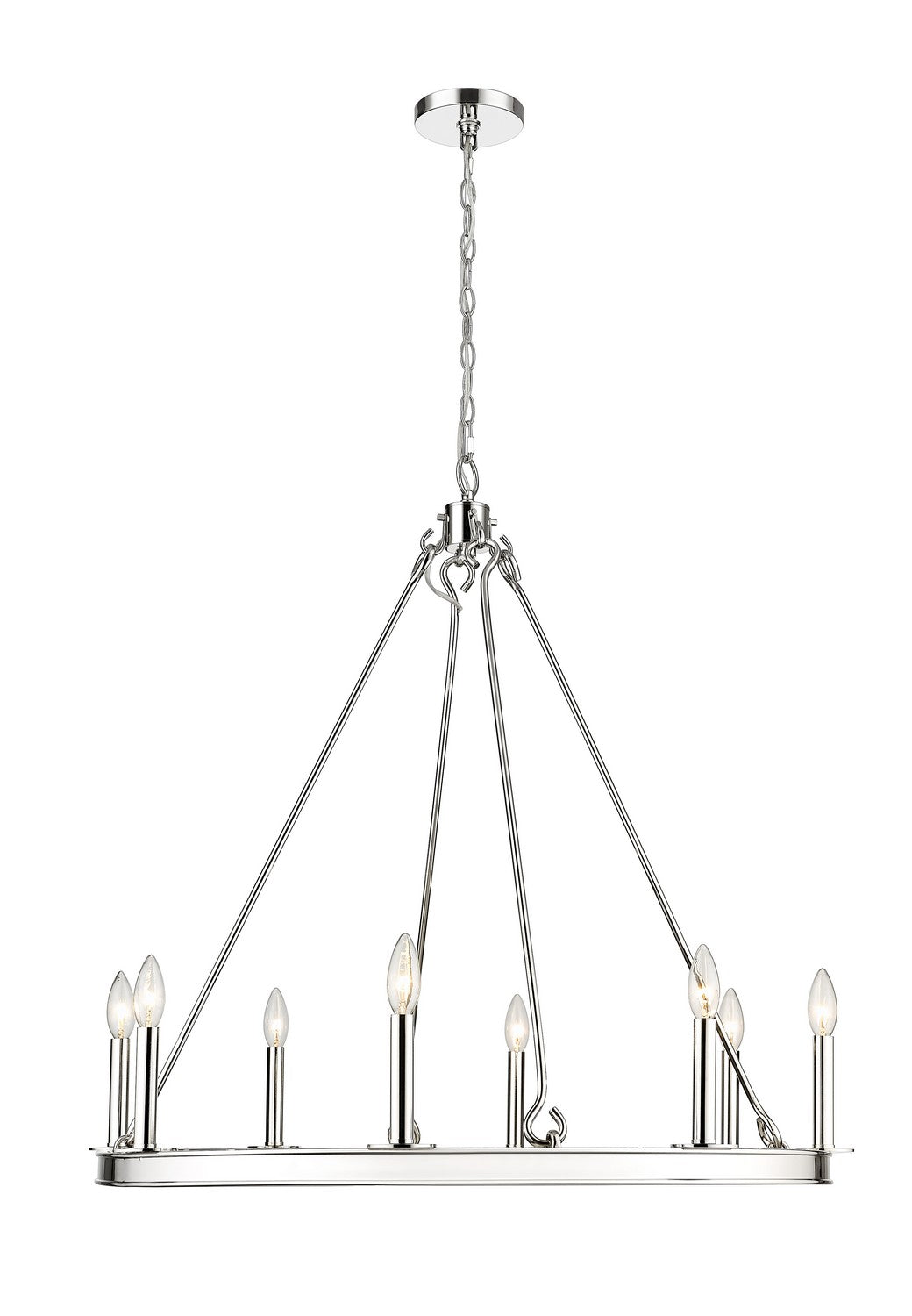 Z-Lite - 482R-8PN - Eight Light Chandelier - Barclay - Polished Nickel