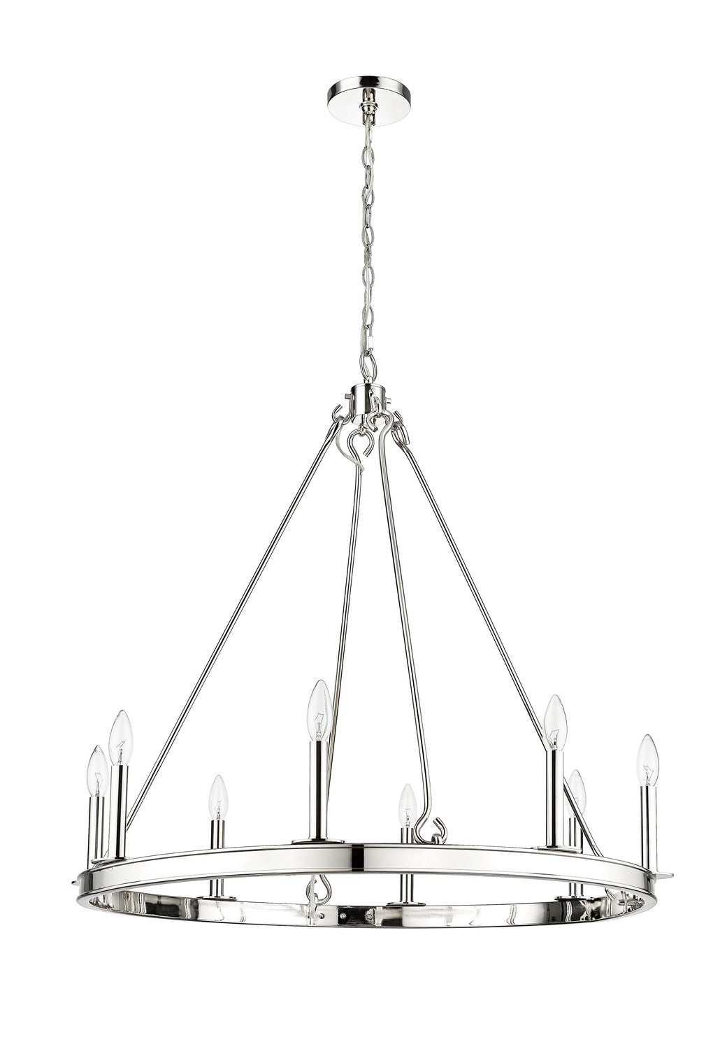 Z-Lite - 482R-8PN - Eight Light Chandelier - Barclay - Polished Nickel