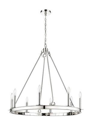 Z-Lite - 482R-8PN - Eight Light Chandelier - Barclay - Polished Nickel