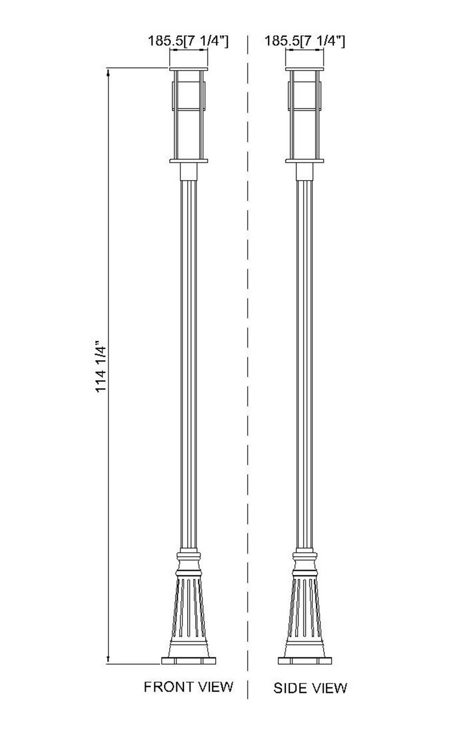 Z-Lite - 517PHB-519P-BK-LED - LED Outdoor Post Mount - Luca - Black