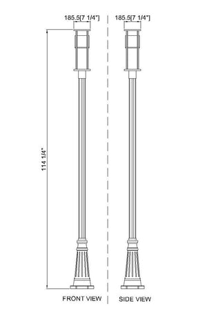 Z-Lite - 517PHB-519P-BK-LED - LED Outdoor Post Mount - Luca - Black