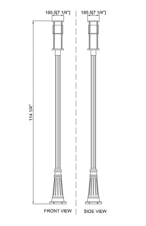 Z-Lite - 517PHB-519P-BK-LED - LED Outdoor Post Mount - Luca - Black