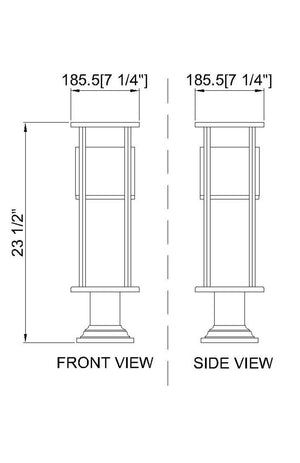 Z-Lite - 517PHB-533PM-BK-LED - LED Outdoor Pier Mount - Luca - Black