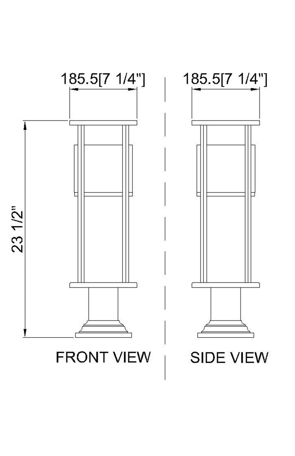 Z-Lite - 517PHB-533PM-BK-LED - LED Outdoor Pier Mounted Fixture - Luca - Black