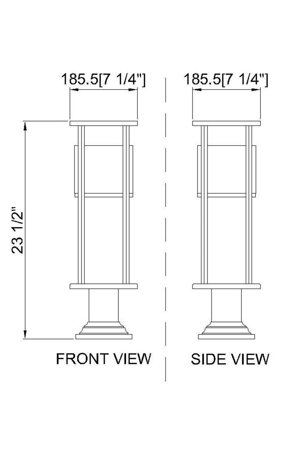 Z-Lite - 517PHB-533PM-BK-LED - LED Outdoor Pier Mount - Luca - Black